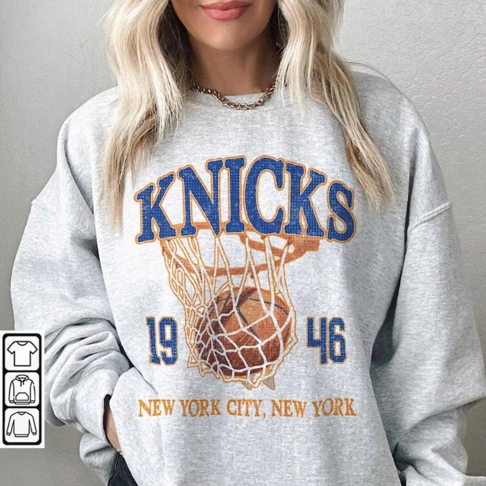 New York Basketball Shirt, Knicks Basketball Sweatshirt